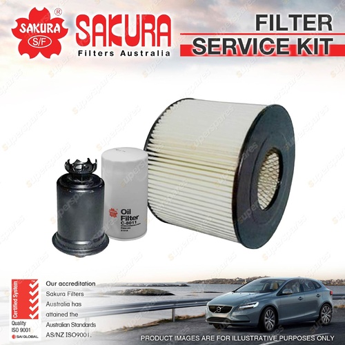 Sakura Oil Air Fuel Filter Service Kit for Toyota Corona RT142 Sedan Wagon 2.4L