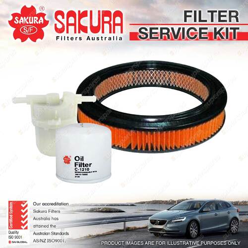 Oil Air Fuel Filter Service Kit for Holden Barina MB ML 1.3L Petrol 4Cyl Carb