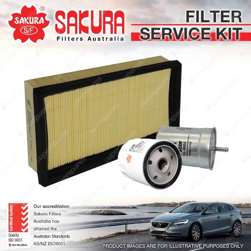 Sakura Oil Air Fuel Filter Service Kit for Holden Camira JD JE 1.8L 2.0L Petrol