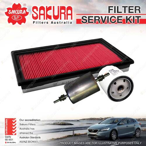 Sakura Oil Air Fuel Filter Service Kit for Holden Berlina Calais Commodore VT VX