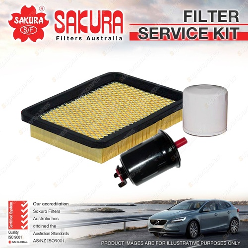 Sakura Oil Air Fuel Filter Service Kit for Daihatsu Applause A101 1.6L 89-92