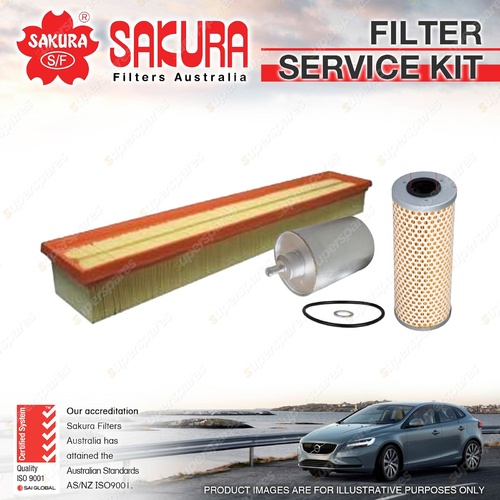 Sakura Oil Air Fuel Filter Service Kit for Mercedes Benz C200K CL S W203 2.0L 