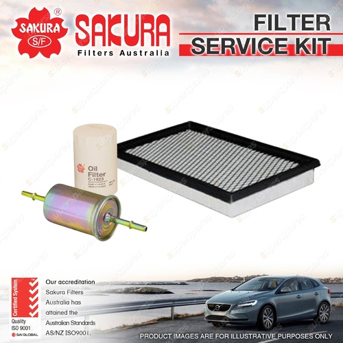 Sakura Oil Air Fuel Filter Service Kit for Jaguar S-Type 3.0L V6 05/99-05/08