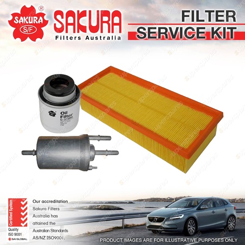 Sakura Oil Air Fuel Filter Service Kit for Volkswagen Golf VI Jetta 1K 1.4L TSi