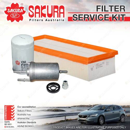 Sakura Oil Air Fuel Filter Service Kit for Volkswagen Eos 1F Golf VI Jetta 147