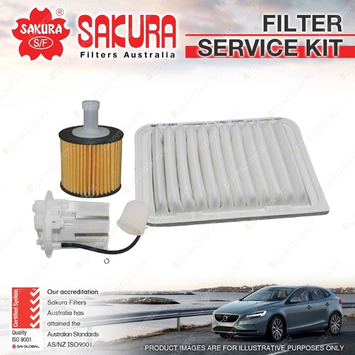 Sakura Oil Air Fuel Filter Service Kit for Toyota Corolla ZRE152 1.8 ZRE153R 2.0