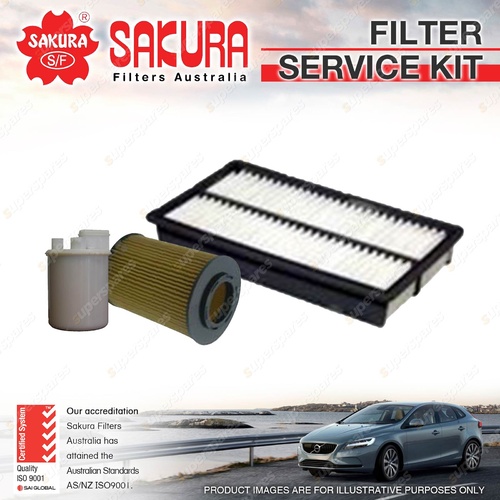 Sakura Oil Air Fuel Filter Service Kit for Kia Grand Carnival VQ 3.8L V6 06-08