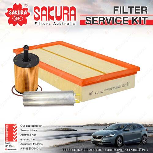 Sakura Oil Air Fuel Filter Service Kit for Volkswagen Touareg 7L 2.5L TDi 04-11