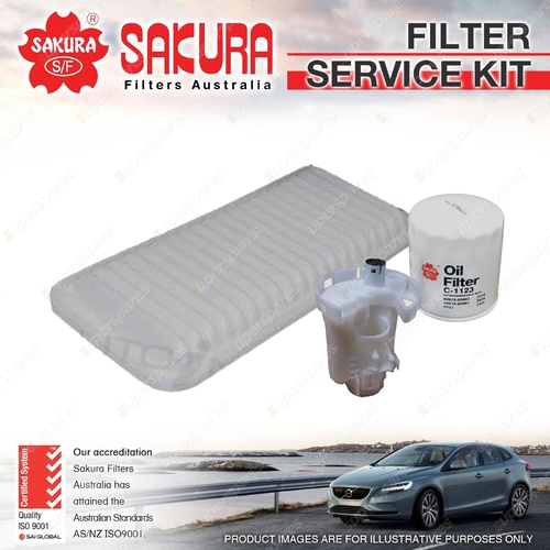 Sakura Oil Air Fuel Filter Service Kit for Lexus RX400H MHU38R 3.3L V6 06-09