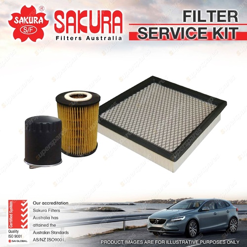 Sakura Oil Air Fuel Filter Service Kit for Chrysler 300C LE 3.0L V6 CRD 06-12