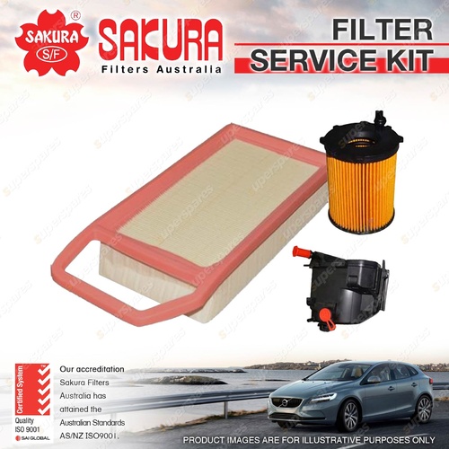 Sakura Oil Air Fuel Filter Service Kit for Mini Cooper D R56 1.6L 04/07-09/10