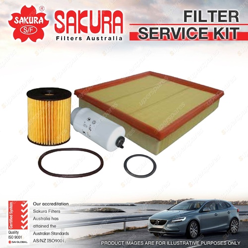 Sakura Oil Air Fuel Filter Service Kit for Ford Transit VM 2.2L TD Euro 4 FWD