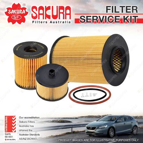 Sakura Oil Air Fuel Filter Service Kit for Ford Focus LT LV 2.0L Diesel 4Cyl