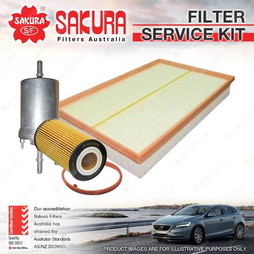 Sakura Oil Air Fuel Filter Service Kit for Audi TT 8J 2.0L 2.5L TFSi Quattro