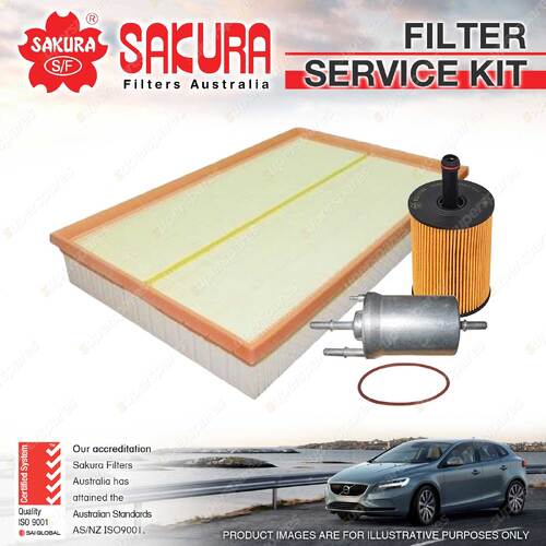 Sakura Oil Air Fuel Filter Service Kit for Skoda Superb 3T 3.6L FSi V6 09-14