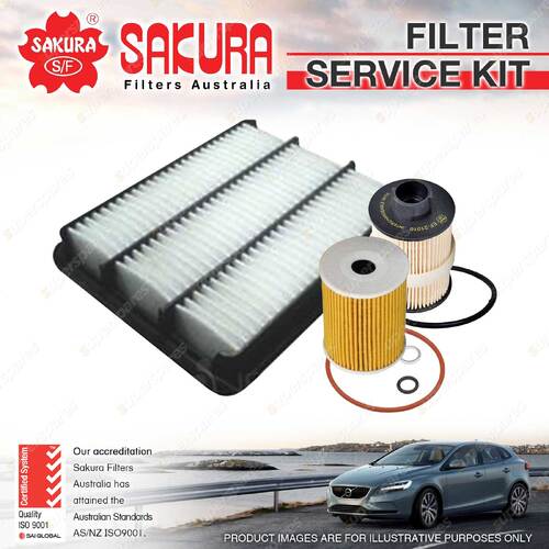 Sakura Oil Air Fuel Filter Service Kit for Holden Epica EP 2.0L VDCI 07/08-on