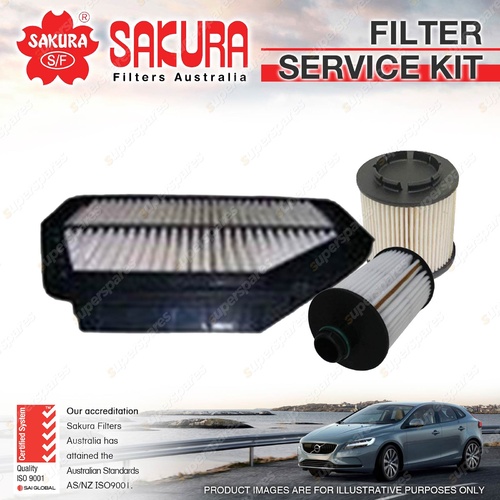 Sakura Oil Air Fuel Filter Service Kit for Holden Captiva CGII 2.2L TD 11-12