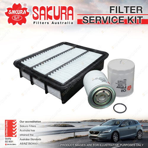 Sakura Oil Air Fuel Filter Service Kit for Mazda 3 BM 2.2L TD 08/14-06/16