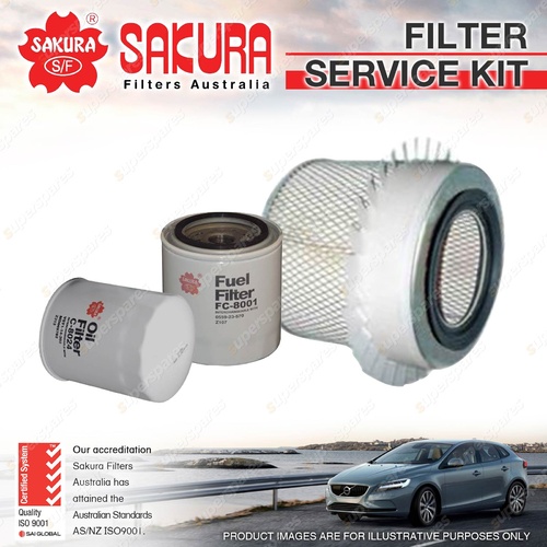 Sakura Oil Air Fuel Filter Service Kit for Mazda E2500 SJ08 2.5L D 03/97-2003