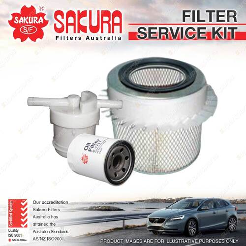 Sakura Oil Air Fuel Filter Service Kit for Ford Econovan JG JH 2.0L 02/97-2003