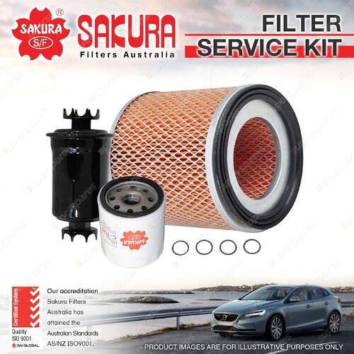 Sakura Oil Air Fuel Filter Service Kit for Daihatsu Feroza F300 F310 1.6L 89-95