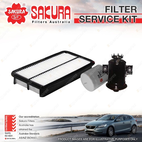 Sakura Oil Air Fuel Filter Service Kit for Toyota Celica ST162 2.0L 10/85-1989