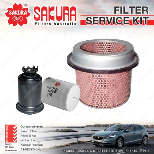 Sakura Oil Air Fuel Filter Service Kit for Mitsubishi Express Van SJ 2.0 2.4 2WD