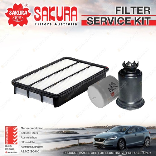 Sakura Oil Air Fuel Filter Service Kit for Toyota Camry SDV10 SXV10 SXV20R 2.2L