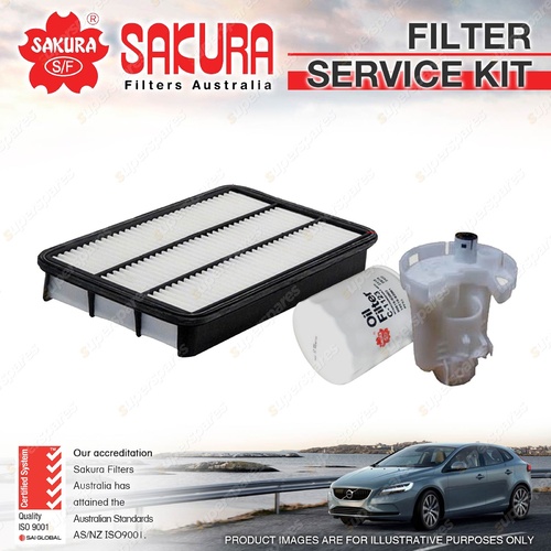 Sakura Oil Air Fuel Filter Service Kit for Toyota Avalon MCX10R 1-3 3.0 V6 00-06