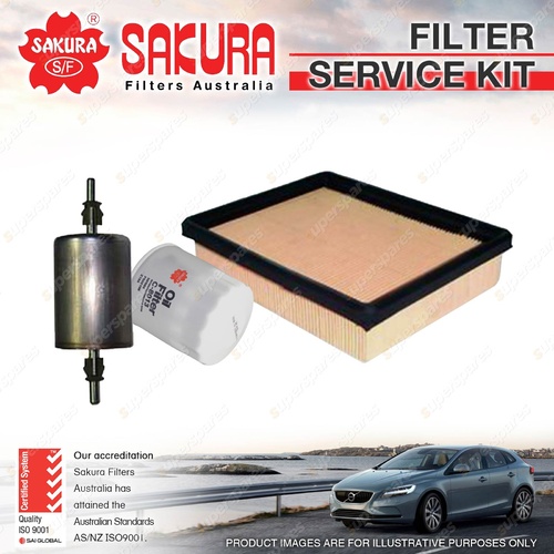 Sakura Oil Air Fuel Filter Service Kit for Holden Barina Combo Van SB Petrol