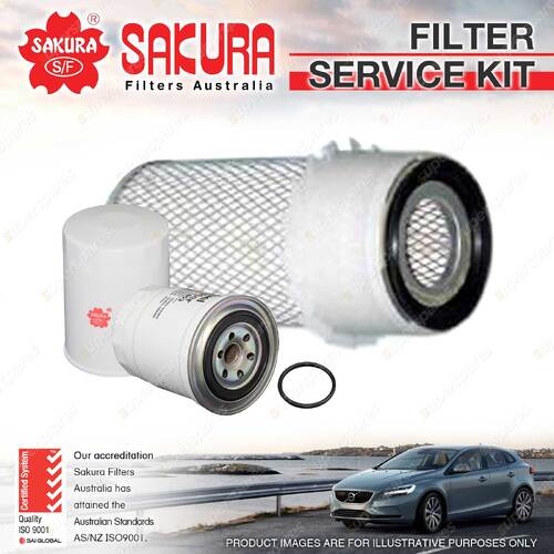 Sakura Oil Air Fuel Filter Service Kit for Nissan Urvan E24 2.7L D 02/87-1993