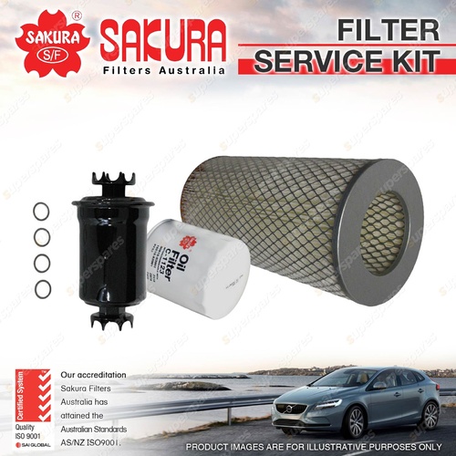 Sakura Oil Air Fuel Filter Service Kit for Toyota Hiace RZH103 RZH113 125 98-05