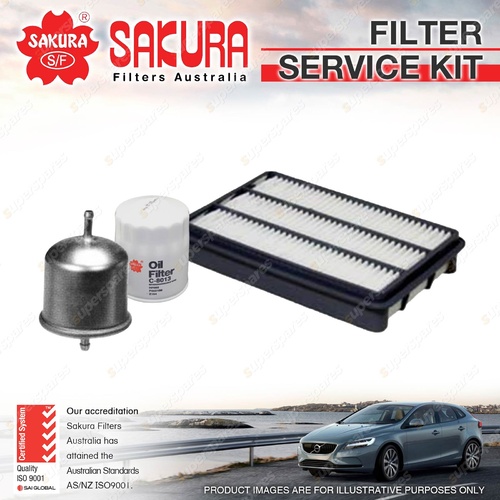 Sakura Oil Air Fuel Filter Service Kit for Holden Frontera MX Rodeo TF 2.2L