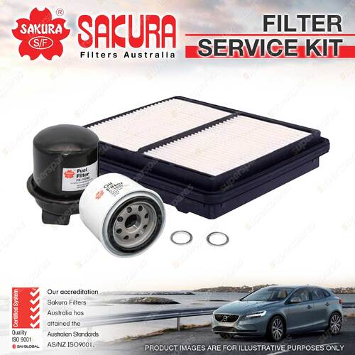 Sakura Oil Air Fuel Filter Service Kit for Honda Civic EG EH CRX EG 1.6 Petrol