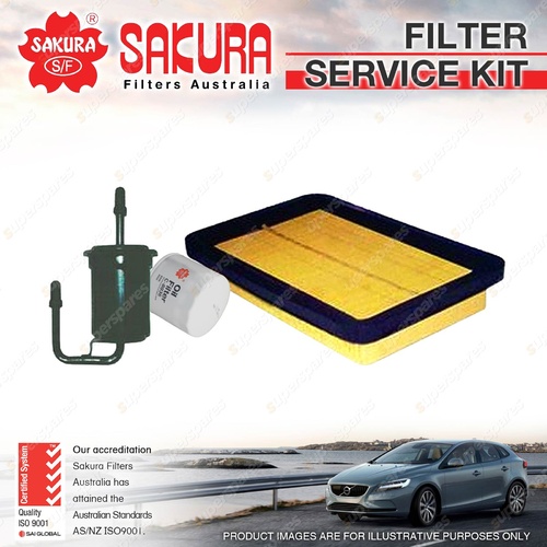 Sakura Oil Air Fuel Filter Service Kit for Mazda MX-5 NB 1.8L 03/98-08/05