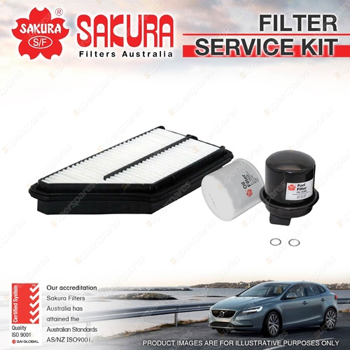 Sakura Oil Air Fuel Filter Service Kit for Honda Prelude BA BB 2.2L 2.3L Petrol