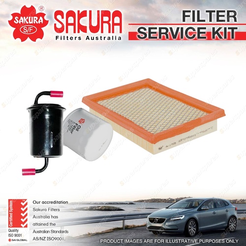 Sakura Oil Air Fuel Filter Service Kit for Ford Festiva WB WD 1.3 1.5 Petrol