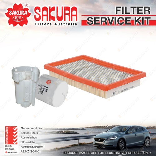 Sakura Oil Air Fuel Filter Service Kit for Mazda 323 Protege BJ Premacy CP 4Cyl