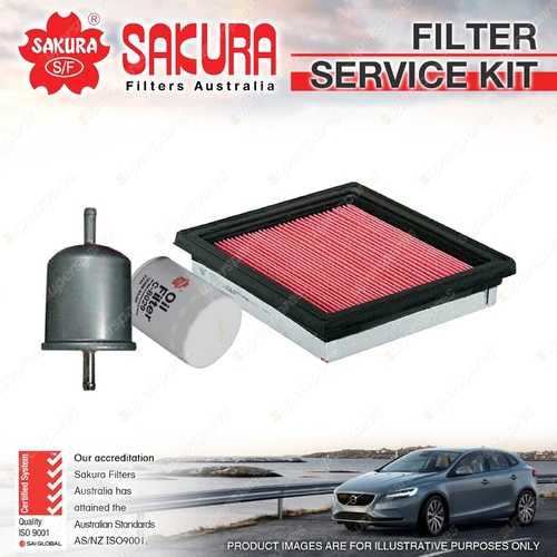 Sakura Oil Air Fuel Filter Service Kit for Nissan Micra AK11E 1.3L 06/95-1998