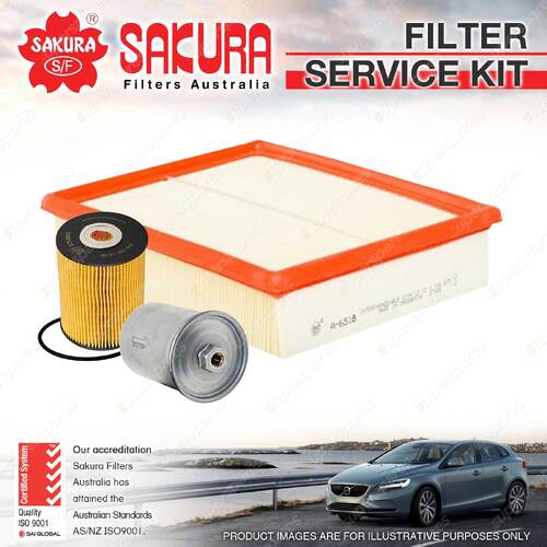 Sakura Oil Air Fuel Filter Service Kit for Volkswagen Passat 3B 2.3L V5 W8 AWD