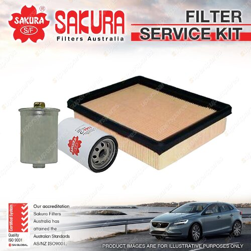 Sakura Oil Air Fuel Filter Service Kit for Volkswagen Passat 3B 1.8L 03/98-06/00