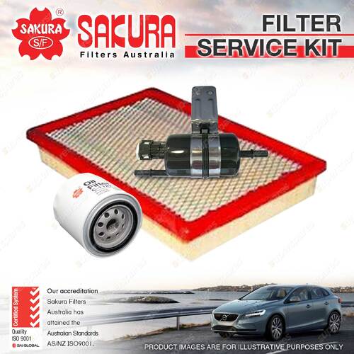 Sakura Oil Air Fuel Filter Service Kit for Jeep Grand Cherokee WJ WG 4.7L 99-01