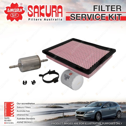 Sakura Oil Air Fuel Filter Service Kit for Holden Commodore VTII VX VY VZ V8