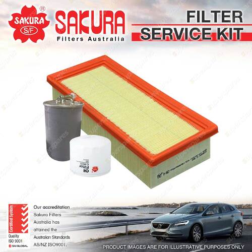 Sakura Oil Air Fuel Filter Service Kit for Landrover Freelander L314 2.0L 98-00