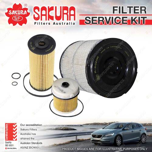 Oil Air Fuel Filter Service Kit for Isuzu NLR85 NLS85 NMR85 NNR85 Turbo Diesel