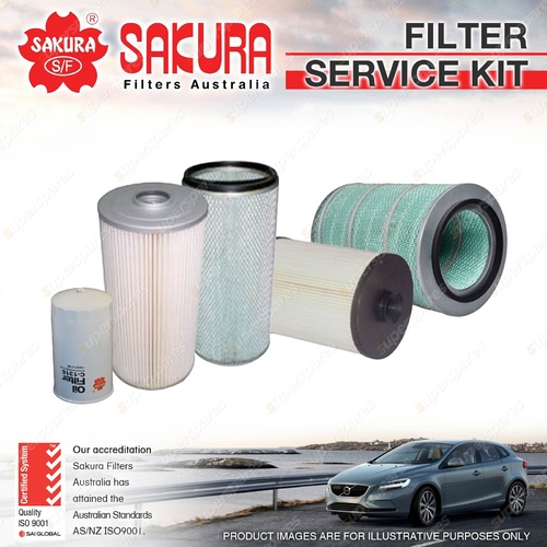 Sakura Oil Air Fuel Filter Service Kit for Hino 500 FM1A 2630 2632 8.9L TD 08-17