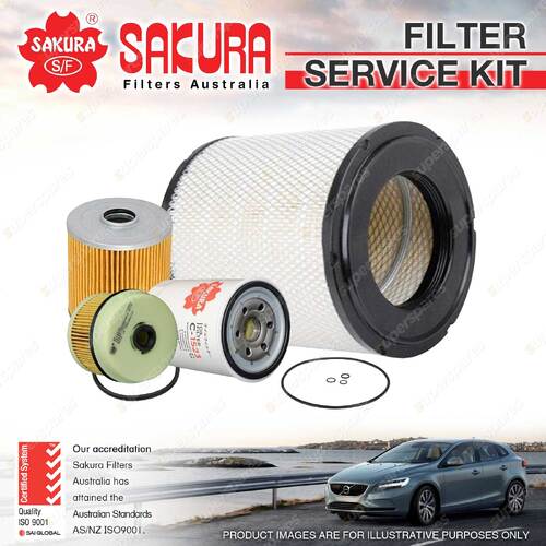 Sakura Oil Air Fuel Filter Service Kit for Hino 300 XZU409R XZU419R 616 816