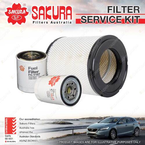 Sakura Oil Air Fuel Filter Service Kit for Hino Dutro XZU410R XZU420R XZU430R