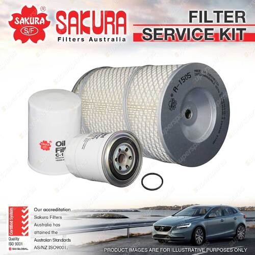 Sakura Oil Air Fuel Filter Service Kit for Nissan Cabstar AF22 F22 KAH40L 2.7L D