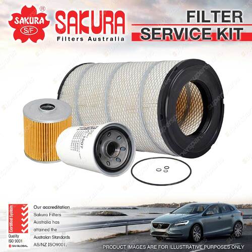 Oil Air Fuel Filter Service Kit for Mitsubishi FUSO Fighter FM65 FM67F 02-08